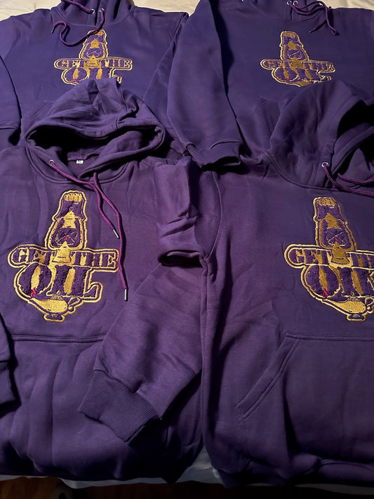 Get The Oil chenille patch heavy hoodie