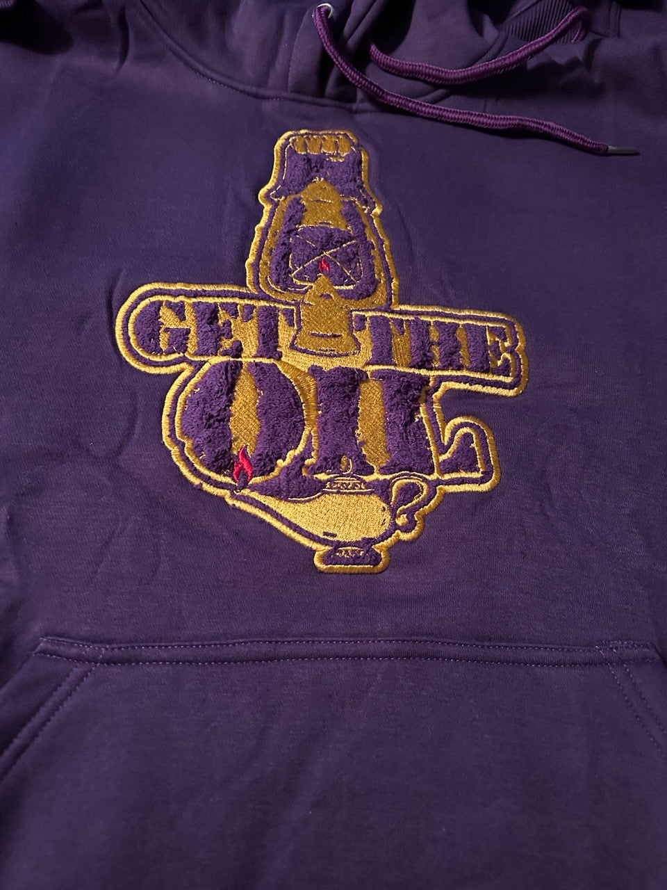 Get The Oil chenille patch heavy hoodie